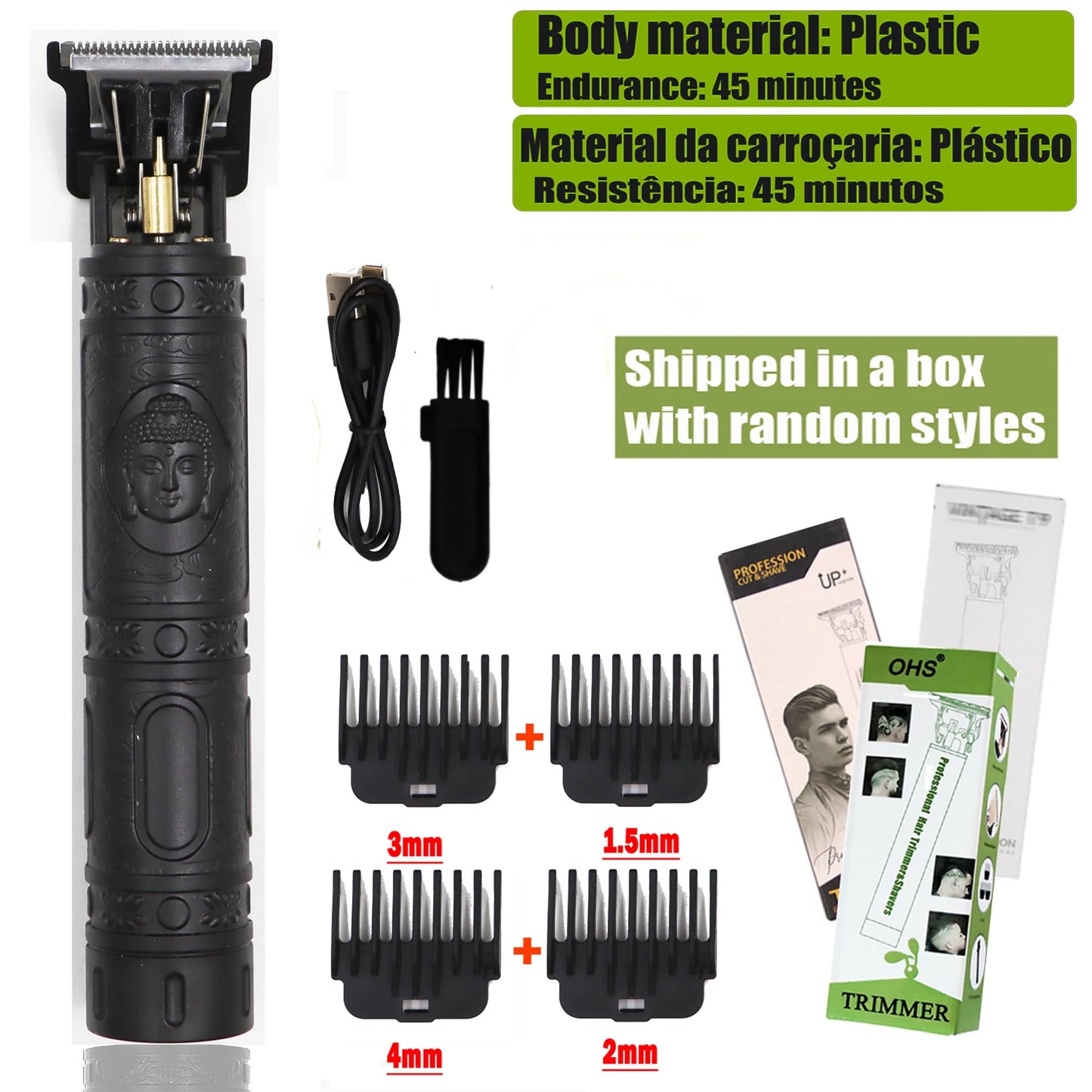 Vintage T9 Hair Clipper Beard Shaving Body Hair Trimmer Clippers Electric Men Haircut Machine 0mm Barber Shaver