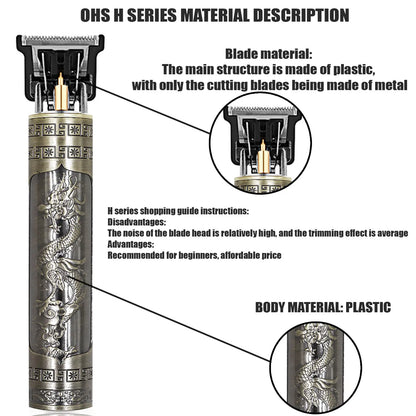 Vintage T9 Hair Clipper Beard Shaving Body Hair Trimmer Clippers Electric Men Haircut Machine 0mm Barber Shaver